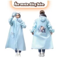 Áo Mưa Dây Kéo Gấu Nice - Áo Mưa 1 Người Đi , Áo mưa măng tô Người Đi Xe Máy Đi Xe Đạp Hàng Cao Cấp Chuẩn Mẫu Mới