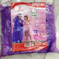 Áo mưa dây kéo trong màu Rando sỉ ib - Tím - Freesize