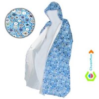 Áo Mưa Dây Khóa Kéo Họa Tiết Bông Hoa Caro Cho Nữ (Loại Chui Một Đầu Người Lớn Bít Kín Người Không Xẻ Tà Kiểu Măng Tô)