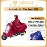 Áo Mưa Đi Xe Máy Phản Quang 1 Mũ Giá Tốt - Hinohouse