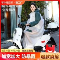 Áo Mưa Điện Xe Máy Đơn Cưỡi Cực Dày Nam Nữ Dài Toàn Thân Phong Cách Mới Mưa Bão Pin Ô Tô Poncho