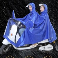 Áo mưa đôi 2 đầu có kính che mặt dáng trùm rộng có tai kính che gương và đèn Có nhiều màu cho cả nam và nữ