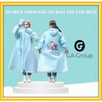 ÁO MƯA HÌNH GẤU CÓ BAO TAY CHE MƯA
