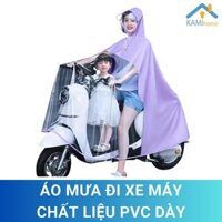 Áo mưa loại trùm toàn thân chuyên đi xe máy (Loại Mặt trước trong suốt và các loại khác) mã 79000
