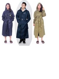 Áo Mưa Măng Tô Vải Dù, 1m4 Chống Thấm Cao Cấp - M