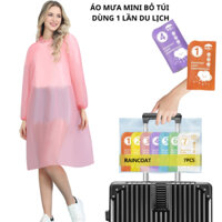 Áo mưa Raincoat dùng 1 lần gấp gọn bỏ túi du lịch tiện lợi