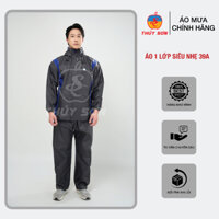 Áo Mưa Siêu Nhẹ 1 lớp Thuỷ Sơn - Vải nilong tráng nhựa PVC Mã 39A