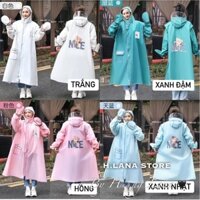 Áo Mưa Thời Trang Gấu Nice/ Hot và Áo Mưa Bit Bông Vải Dù Nhiều Hình Size Lớn (nữ) 45-50kg. LKP