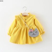 Áo mùa thu kiểu dáng baby doll xếp cổ xinh xắn HC001