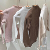 Áo mùa thu trẻ em Hàn Quốc Áo dài tay Lớp đế Áo sơ mi bé gái 2-5 tuổi