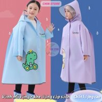 Áo Mưa Trẻ Em Bé Trai Và Bé Gái Chính Hãng Vải EVA Chống Mưa Khô Nhanh Có Che Balô Cho Bé 80-150cm