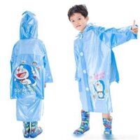 Áo mưa trẻ em cao cấp, áo mưa cho học sinh tiểu học đủ size - Xanh,Size L120-130 cm