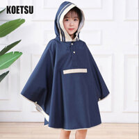 Áo mưa trẻ em KOETSU Túi đi học nam nữ phong cách mũi cao cấp phiên bản Hàn Quốc poncho trẻ em dành cho học sinh tiểu học Áo mưa cho xe điện