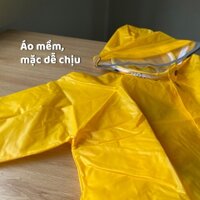 Áo mưa trẻ em từ 3 đến 5 tuổi (cao 95 - 115 CM), có vành mũ liền và che mặt