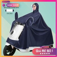 Áo mưa trùm cánh dơi áo mưa đi xe máy dáng choàng toàn thân chống mưa bão có kính che mưa vải dù cao cấp CTG