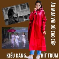 Áo mưa vải dù- kiểu BÍT TRÙM- thời trang nhiều màu tùy chọn, vải không thấm nước chất lượng cao
