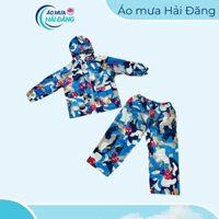 Áo mưa vải dù trẻ em size đại nhiều hoạ tiết, không thấm nước sử dụng siêu bền dành cho bécao1m50 nặng 45kg