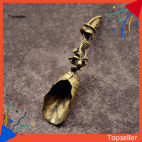 Áo * Muỗng cà phê bằng đồng thau tinh tế hình hoa sen đẹp mắt cho gia đình