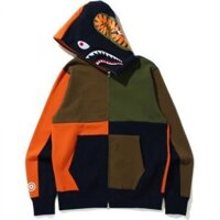Áo Nam Áo Khoác Ngoài Phong Cách Nhật Bản Dạo Phố bape Đầu Cá Mập Áo Nam Ba Chiều In Kỹ Thuật Số Áo Cardigan Thể Thao Dây Kéo Áo Rời S