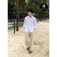 Áo Nam cổ sơmi tay dài Outfit [Bigsize 130kg] - 41101