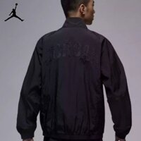 Áo nam Nike dáng rộng Peplum Thể thao Cổ đứng dệt đôi dây kéo Áo khoác