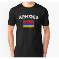 Áo nam tay ngắn Áo sơ mi cờ Armenia Vintage Armenia Áo thun Áo thun nữ