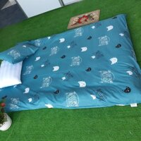 Áo nệm, bọc nệm topper 2 mặt có khóa kéo, kích thước 1mx2m, 1m4x2m, 1m6x2m, 1m8x2m, Dung cho nêm day 3-9cm - Xanh Mèo,1mx2m