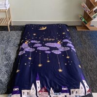Áo nệm, bọc nệm topper 2 mặt có khóa kéo, kích thước 1mx2m, 1m4x2m, 1m6x2m, 1m8x2m, Dung cho nêm day 3-9cm - Tím Sao Rơi,1mx2m