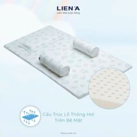 Áo nệm (Drap) Đệm Pompoms Liên Á đủ size màu họa tiết xanh nền trắng