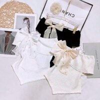 Áo Ngang vai phối nơ ngọc SK97
