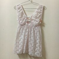 Áo ngủ ren hồng