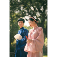 Áo ngũ thân , Áo cổ phục cho nam nữ trong ngày cưới vải tây thi | Việt Phục Hương Giang