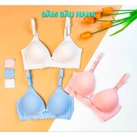 Áo ngực bà bầu 185, Áo lót cho con bú và sau sinh chống chảy xệ, Áo bra nâng ngực cotton su đúc không gọng