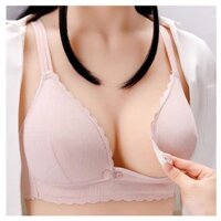 Áo Ngực Bầu Và Cho Con Bú Chống Chảy Xệ,Mút Mỏng Không Gọng Có Cúc Bấm Trước
