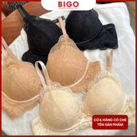 Áo ngực BIGO không gọng đệm mỏng ren hoa 23BGF-LA097 cho nữ