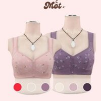 Áo ngực có đệm cài nút phía trước dành cho phụ nữ lớn tuổi, thoải mái và tiện lợi, không gọng, bigsize