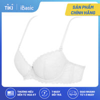 Áo ngực có gọng mút vừa phối ren iBasic VA086 - Trắng - 34B