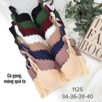 Áo Ngực Cup C Phối Ren Có Gọng Mút Mỏng 1cm Bản Lưng To 3 Móc Cài Cho Nữ - MU100