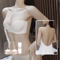 Áo ngực cúp ngang hở lưng cup B, áo dán ngực chống tuột có gọng mặc được nhiều kiểu, LeBlur