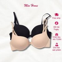 Áo ngực dây mảnh MIUHOME cài trước hở lưng siêu đẩy có gọng - Màu đen - 3885