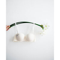 Áo ngực Enows chính hãng cúp ngang, mút vừa - Trắng - 36