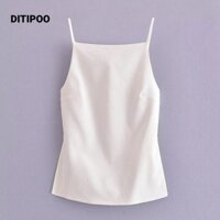Áo ngực hở lưng DITIPOO, Áo không lưng màu trắng vô hình, có dây đeo Áo ngực Corset nữ