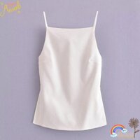 Áo ngực hở lưng EUCA, Áo không lưng màu trắng vô hình, mùa hè có dây đeo Áo Crop Top nữ không tay