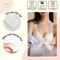 Áo Ngực học sinh Cotton Gân MinaChip A22 không gọng Đệm Mỏng Vải Mềm Thoáng Khí Học Sinh Cấp 2, Cấp 3