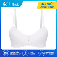 Áo ngực học sinh không gọng không mút lớp bông cotton cài sau iBasic VA107 - Trắng - 38A