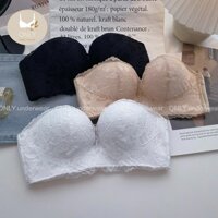 Áo Ngực Không Dây Viền Silicon Chống Tụt Chất Su Cài Sau , Áo Ngực Ren Không Gọng Nâng Ngực Quây Ngang ONLY.underwear