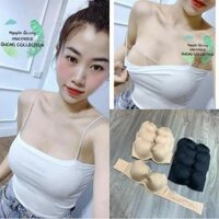 Áo ngực không quai chống tụt hàng NhậtÁo lót ngực không dây mặc trong áo đầm 2 dâyBra đệm không dây chống tụt - Đen,36