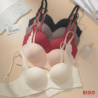 Áo ngực nâng ngực BIGO nhúm quả viền sóng 24BGF-LA034
