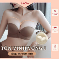Áo ngực nâng ngực không dây cài trước, Áo lót quây ngang đệm 5CM không gọng, không lộ viền, nâng đẩy vòng 1