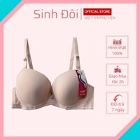 Áo ngực nữ có gọng nâng ngực tạo khe SD021 trơn phối viền ren mút vừa cúp xéo size 34-36-38